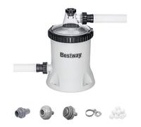 Bestway Pompe de Filtration 5 678 L avec Boules Polysphere pour Piscine Hors Sol - 27,2 cm x 27,2 cm x 42,1 cm - Gris