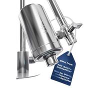 Filtre à robinet en acier inoxydable VILTaro Aqua CarbonPlus avec charbon actif et protection anticalcaire