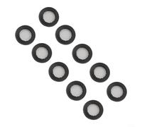 Filtre à rondelle avec centre en maille métallique pour lave-vaisselle et tuyau de valve de douche, compatible avec les raccords de plomberie 3/4 pour BSP (noir)