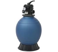 Filtre à Sable à Vanne Multiport, Bleu, 460 Mm, Pompe, 9m³/h, pour Piscine, avec Vanne 6 Positions, en Polyéthylène, Pression Maximale 50 PSI, Rinçage, Hiver, Recirculation,