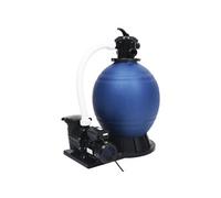 vidaXL Filtre à sable avec vanne 7 voies et pompe 1000 W Bleu et noir