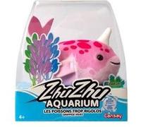 Lansay – Peluche interactive ZHU ZHU Aquarium Coral Le Narval Rose – Douce, dès 4 ans, sans eau