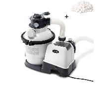 Filtre à sable Intex SX1500 4m3/h pour piscine jusqu'à 24m³ + 1 sachet de balles filtrantes 29045