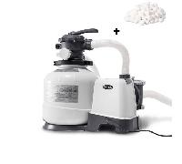 Filtre à sable Intex SX2800 8m3/h pour piscine jusqu'à 56m³ + 2 sachets de balles filtrantes 29045