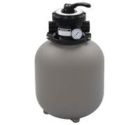 vidaXL Filtre à sable de piscine – Valve à 4 positions, réservoir HDPE gris 350 mm