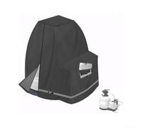 Filtre à sable pour pompe INTEX de 30,5 à 40,6 cm, Oxford 420D avec fermeture éclair et boucle, bouclier résistant aux intempéries pour pompes transparentes (noir)