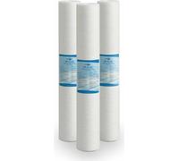 Filtre à sédiments Bellerofonte Filtre à eau soufflé par fusion 20 pouces 1 micron en polypropylène. Elimine le sable, les particules de rouille et les impuretés en suspension jusqu'à 1 micron, 3 pièc