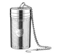 Filtre à thé à chaîne étendue, infuseur à thé en acier inoxydable, filtre filtrant, bac d'égouttement, infuseur à thé en vrac avec chaîne, filtre à thé noir, thé vert et herrbal