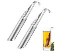 Filtre à thé en Acier Inoxydable, Filtre à thé Pour thé en Vrac, Rose, Café, épices, Long Manche Filtre à thé Tige, Tube Filtre à thé et thé Fine Maille Filtre à thé, Réutilisables (2 PCS)