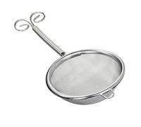 Filtre à thé en acier inoxydable inoxydable avec poignée ergonomique pour boissons chaudes, mailles fines, passoire à sucre en poudre, infuseur à thé avec poignée ergonomique