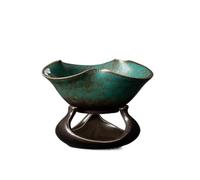 Filtre à thé en céramique, passoire à thé chinoise en céramique, filtre à épices en porcelaine, accessoires de thé kung fu chinois (vert)