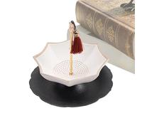 Filtre À Thé En Céramique | Pores Fins Style Chinois Avec Soucoupe | Passoire En Forme De Parapluie Pour Thé En Vrac,Pour Cuisine Dîners Familiaux Anniversaire Mariages