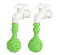Filtre à thé en silicone vert pour robinet, idéal pour la maison et le bureau.