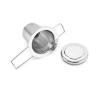 filtre a the Ensemble infuseur à thé en maille d'acier inoxydable avec couvercle, passoire réutilisable, filtre épices feuilles for théières et tasses