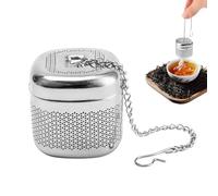 Filtre à thé - Infuseur à thé en acier inoxydable 304 | Design compact en maille fine de 4 x 4 cm, infuseur carré anti-fuite facile à ouvrir pour une fluide des feuilles en vrac | Parfait