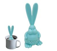 Filtre à thé lapin | Passoire à thé Angry Rabbit avec 2 grandes oreilles | Thé en silicone résistant à la chaleur multicolore en vrac pour tasse ou tasse Cadeau de Pâques pour filles et garçons