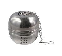 Filtre à thé ovale, boule d'assaisonnement en acier inoxydable, balle de tennis filtrante, maille de fuite de thé à suspendre pour cuisine (S)