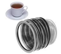Filtre à théière en acier inoxydable, 6 x 4,5 cm, infuseur à thé en vrac en maille fine sans poignées, accessoires de fabrication de thé (lot de 8)