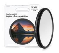 Filtre à ultraviolet numérique haute résolution 52 mm Pro Series pour objectif Pentax smc DA 50 mm f/1.8, Pentax DA 18-55 mm f/3.5-5.6 AL WR Zoom