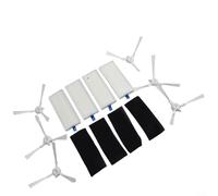 Filtre à vide Lastdaytime pour aspirateur robot - Compatible avec X-plorer Serie 50, 45, 20 Aqua - 4 filtres et 6 brosses latérales - Réutilisable