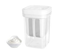 Filtre à Yaourt 1100 ml Avec Couvercle, Passoire à Yaourt Grec Réutilisable | Acier Inoxydable 304, Séparateur Lactosérum, Pour Yaourt Grec et Fromage Frais Maison, Usage Cuisine Familiale