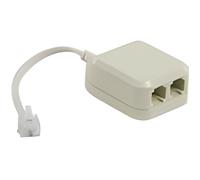 Filtre ADSL pour prise RJ11 générique - Répartiteur ADSL RJ11 mâle vers 2 ports RJ11 femelle