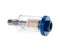 Filtre air comprimé pour atelier, séparateur huile eau 1/4 NPT | Le corps transparent permet de surveiller les résidus et l’eau accumulés, tandis que la purge facilite leur évacuation.