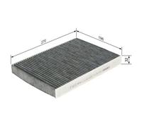 Filtre Air De L'habitacle Bosch 1987432311 pour Citroën Peugeot Valmet