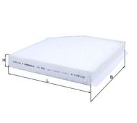 Filtre, air de l'habitacle LA 386 MAHLE pour AUDI PORSCHE