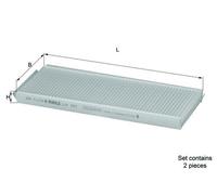 Mahle Original Filtre d'habitacle LA 391/S – Filtre à pollen