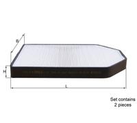 Filtre, air de l'habitacle LA 51/S MAHLE pour AUDI