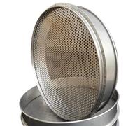 Filtre alimentaire 1 pièce 0,5-50 mm 10-40 cm Trou rond en maille d'acier inoxydable 304 Filtre à haricots de cuisine Filtre à fruits myrtilles Tamis tamis (trou de 7 mm, 35 cm)