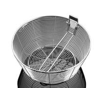 Filtre alimentaire Paniers à frire en acier inoxydable avec poignée amovible, filtre à filet frit pour frites françaises, passoire, égouttoir profond, tamis en maille (couleur : 26 cm)