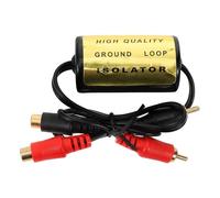 Filtre Anti-Bruit RCA, Isolateur de Boucle de Masse Cuivre Plastique | Alimentation Supplémentaire, Passage Rca en Ligne, pour Source Audio et Amplificateur Voiture