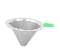 Filtre anti-goutte à café en acier inoxydable, entonnoir réutilisable à Double couche pour 1 à 2 tasses, Design moderne vert ou Orange (Grün 1-2 Personen)