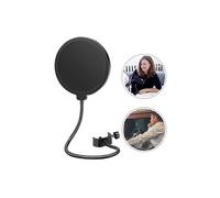 Neewer Filtre Anti-pop Bouclier de Microphone Professionnel Compatible avec Yéti Bleu et Tout autre Microphone, Écran Anti-vent à Double Couche avec Bras Flexible Clip à Col de Cygne à 360 degrés Bleu