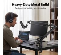 Filtre anti-pop, clip micro, serre-câbles, bras articulé pour micro, support de micro pour Blue Yeti, HyperX Quadcast, Nano, Snowball, Elgato Wave, Fifine K688 et autres micros, support de micro noir