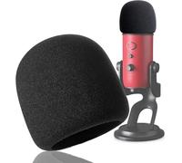 Filtre Anti Pop et Anti-vent pour Blue Yeti Microphone, Blue Yeti Pro Micro Anti Vent Bonnette Mousse Comme Pare-Brise Efficace Enlever les Bruits(Noir)