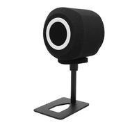 Filtre Anti-pop pour Micro, Bouclier D'isolation de Microphone en Mousse Haute densité avec Support, Boule D'isolation de Microphone à 5 Côtés pour Microphone à Condensateur