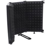 Filtre Anti-pop pour Microphone à Trois Panneaux, Pliable, Noir | Fer et Mousse Eva, Angle Réglable, Absorption Multicouche, du Bruit, pour Chant et Studio