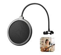 Filtre Anti-Pop pour Microphone, Double Couche de Protection Sonore, Compatible avec Blue Yeti, Snowball, et Autres Micros de Studio d'Enregistrement - Noir