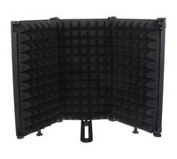 Filtre Anti-pop pour Microphone Pliable en Fer Noir, 3 Panneaux