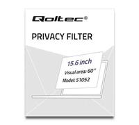 Filtre anti-reflets pour écran - QOLTEC - 51052 - Transparent - 15,6 pouces - Confidentialité