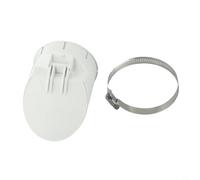 Filtre anti-vidange en PVC blanc pour canalisations de sol extérieures, balcon et jardin - Convient aux tuyaux de 50 mm/75 mm/110 mm/160 mm, avec (75 mm)