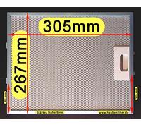 Filtre antigrasso en métal 305 x 267 par cappa aspirante, l'original con la migliore qualità solo par Krugels Onlineshop! : tessuto filtrante a 10 strati.