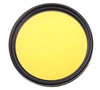 Filtre Appareil Photo, Filtre Polarisant Circulair Lot de 2 filtres Ultra-Fins for Objectif d'appareil Photo, 49/52/55/58/62/67/72/77/82 mm, Monture complète, Gris, Rose, Vert, Bleu(55mm,Full Yellow)