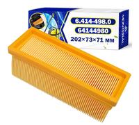 Filtre Aspirateur à Lamelles 202x73x71 mm avec le Code Original 6.414-498.0 64144980 pour Kärcher - MONTERAL