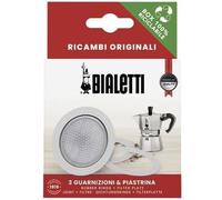 Bialetti Ricambi, Includes 3 Gaskets and 1 Plate, Compatible with Moka Express, DAMA, Elettrica and Mini Express (2 Cups)