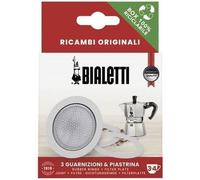 Filtre avec un lot de 3 joints - BIALETTI - Pour cafetière Italienne 3/4 tasses