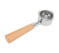 Filtre Bottomless pour Café, Porte - Filtre Ultra Fin à 3 Oreilles, Poignée Ergonomique Détachable en Bois - Extraction Parfaite, Nettoyage Facile, Résistant à la Corrosion